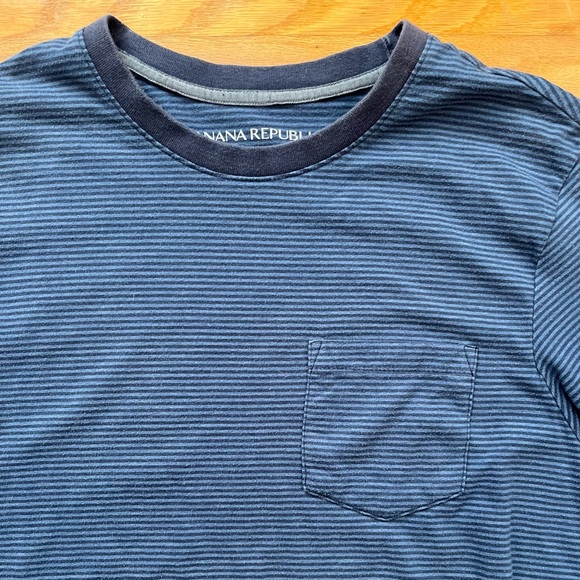Banana Republic Striped Short Sleeve Pocket T Shirt - Picture 2 of 3